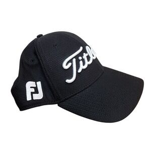Titleist FootJoy FJ Pro V1 Golf Hat Flex Stretch Fit Cap Black S/M